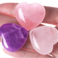 Heart Healing Crystal With Customizable Pouch